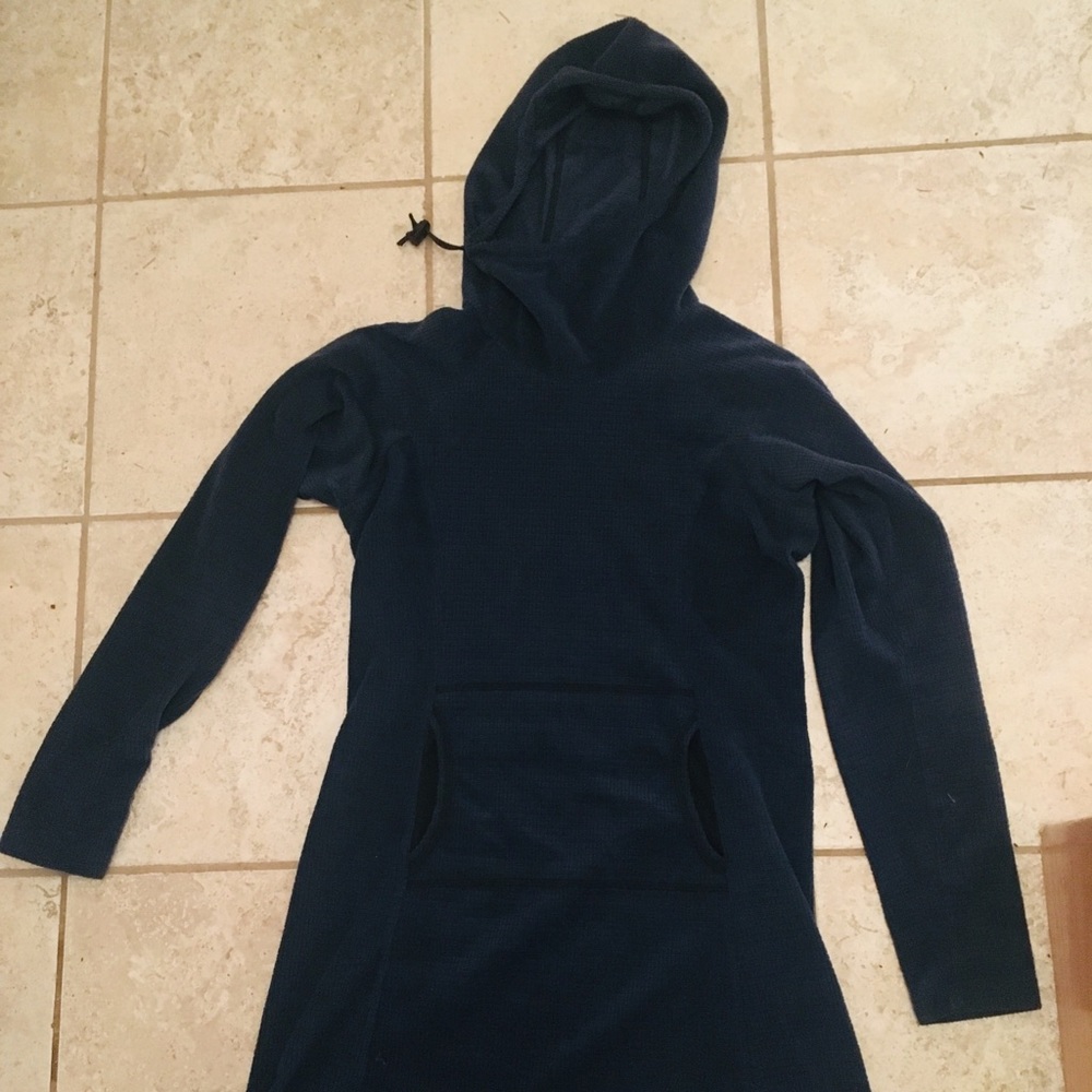 Melanzana Micro Grid Dress Navy Size Small